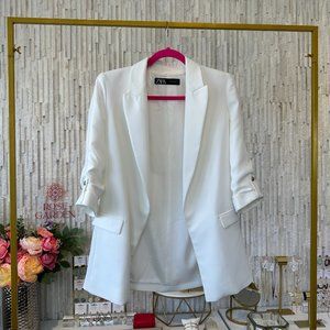 Zara white blazer